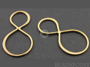 Sterling Silver Vermeil Infinity Link Jewelry Finding, (VM/680/20x40) - Beadspoint
