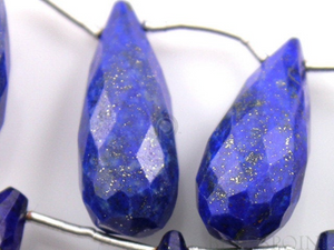 Lapis Lazuli Faceted Tear Drops,  (LAPGRADTEAR) - Beadspoint