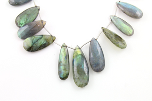 Labradorite Faceted Pear Briolettes Beads, (LAB30x15PR) - Beadspoint