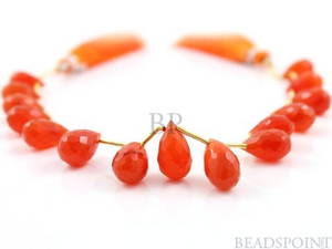 Carnelian Faceted Tear Drops, (CAR8x12Tear) - Beadspoint