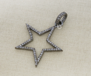 Pave Diamond Star Pendant, (DPS-082) - Beadspoint