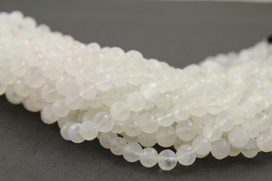 Rainbow moonstone faceted round, (RM/RD/5-8) - Beadspoint