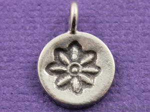Thai Hill  Karen Silver Floral Charm,2 Pieces (8126-TH) - Beadspoint