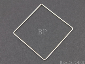 Sterling Silver Modern Square Component, (SS/698/41) - Beadspoint