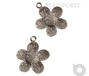 Pave Diamond Flower Pendant --DP-0687 - Beadspoint