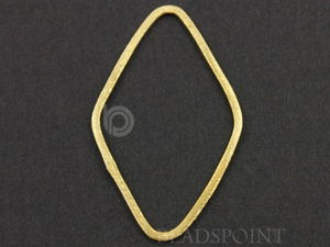 Sterling Silver Vermeil Diamond Shape Component, (VM/6593/28x44) - Beadspoint