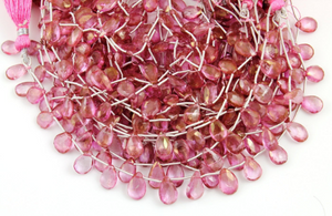 Pink Topaz Faceted Pear Drop, (TPZP/PR/8x12 ) - Beadspoint