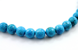 Turquoise Faceted Round Bead, (TQB/RD/9-11) - Beadspoint