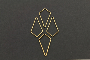 Gold Vermeil Diamond Shape Component, (VM/747/17x34) - Beadspoint