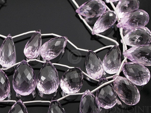 Pink Amethyst Faceted Tear Drops, (PAM9x15FTEAR) - Beadspoint