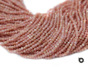 Rhodochrosite Micro Faceted Rondelle Beads, (RHDOC-2.5-FRNDL) - Beadspoint