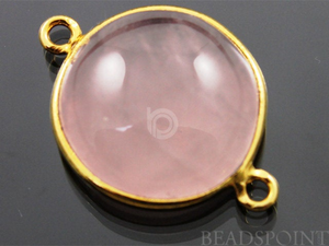 Rose Quartz Cabochon Oval Bezel, (RQ001-LG) - Beadspoint