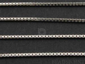 Sterling Silver Finished Box Neck Chain,(BOX019-20) - Beadspoint