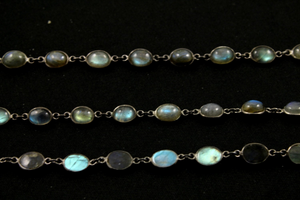 Labradorite Faceted Oval Chain, (BC-LAB-41) - Beadspoint