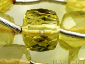 Lemon Topaz Small Micro Faceted Cubes, (LTZ5-6CUBE) - Beadspoint