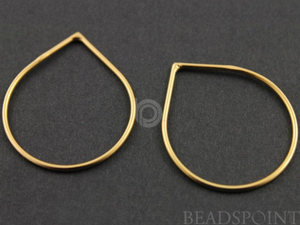 Gold Vermeil  Teardrop Link , (VM/689/20x22) - Beadspoint