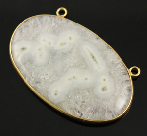 White Solar Quartz Stone Pendant,(SLQ-175) - Beadspoint