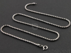 Sterling Silver Finished Popcorn Neck Chain , (POP020RH-16) - Beadspoint