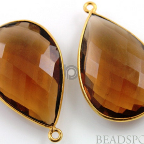 Whisky Topaz Faceted Pear Bezel, (BZC7097) - Beadspoint