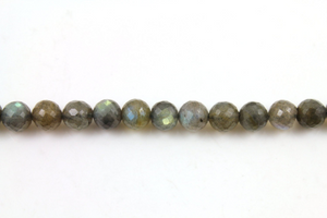 Labradorite Faceted Round Beads, (LAB/FRND/7-8) - Beadspoint