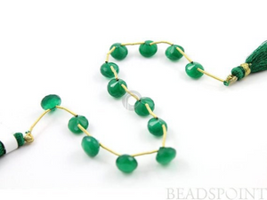Green Onyx Faceted Small Onion, (GRX5X8Onion) - Beadspoint