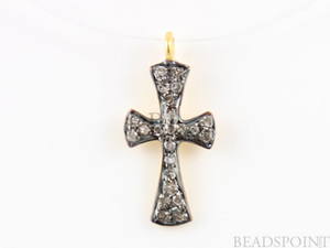 Pave Diamond Cross Charm ( DCH-102) - Beadspoint