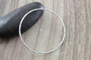 Sterling Silver Hammered Circle Link, (SS/697/35) - Beadspoint