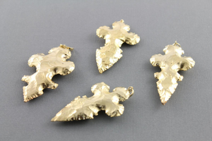 Gold Jasper Cross Electroplated Pendant, (BZC9074) - Beadspoint