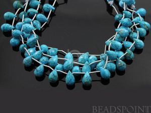 Turquoise Faceted Pear Drops, (Trq/Tear/6x12), - Beadspoint