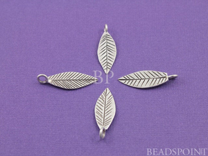 Hill Tribe Karen Silver Flat Leaf Charm,  (HT 40007 (87)) - Beadspoint