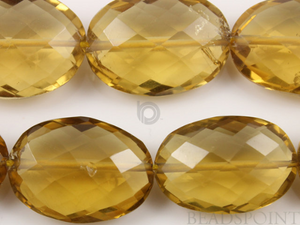 Brazilian Whiskey Topaz Faceted Flat Ovals,(WTZ13x18Oval) - Beadspoint