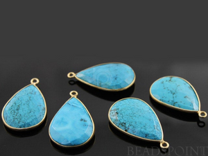 Turquoise Faceted Pear Bezel, (BZC7124) - Beadspoint