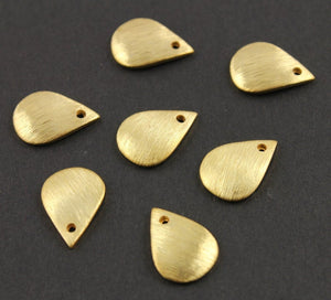 24K Gold Vermeil Over Sterling Silver Leaf Charm -- VM/6580 - Beadspoint