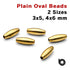 Gold Filled Plain Oval Beads, 2 Sizes, (GF/700)