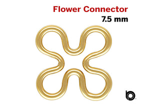 2 Pcs, 14k Gold Filled, Flower Connector, 7.5 mm, (GF-761)