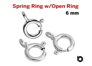 Sterling Silver Spring Ring Clasp,5 PCS (SS/840/6o)