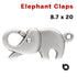 Sterling Silver Elephant Clasp, Wholesale bulk Pricing, (SS/755/E)