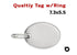 Sterling Silver Qualtiy Tag w/Ring, (SS/505)