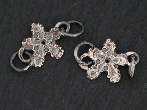 Sterling Silver Artisan Flower Link Connector -- (AF-226) - Beadspoint
