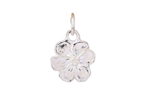 Sterling Silver Cherry Blossom Artisan Handmade Pendant, (AF-464)