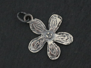 Sterling Silver Artisan Flower Charm -- (AF-222) - Beadspoint