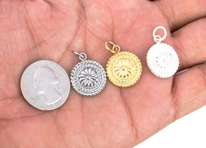 Sterling Silver Ancient Mandala Artisan Handmade Pendant, (AF-470)