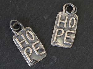 Sterling Silver Artisan Hope Charm -- (AF-221) - Beadspoint