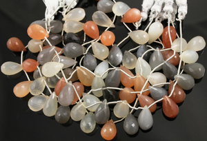 Moonstone Faceted Long Teardrop , (MNS/TEAR/14X16) - Beadspoint