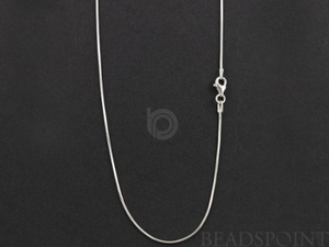 Sterling Silver Italian Petite Snake Neck Chain, (SNK025DC-20) - Beadspoint