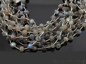 Labradorite Large Faceted Round Beads,  (LAB7FRND) - Beadspoint