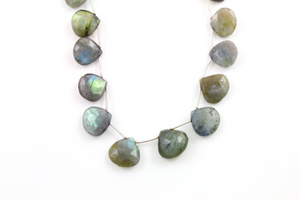 Labradorite Faceted Briolettes Heart Beads, (LAB19x19HRT) - Beadspoint