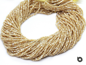 Mother Of Pearl Roundel Micro Faceted Rondelle Beads(MOP-2.5FRNDL) - Beadspoint