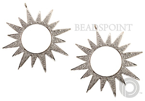 Pave Diamond Open Sun Pendant -- DP-0898 - Beadspoint
