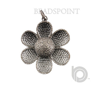Pave Diamond Flower Pendant -- DP-1147 - Beadspoint